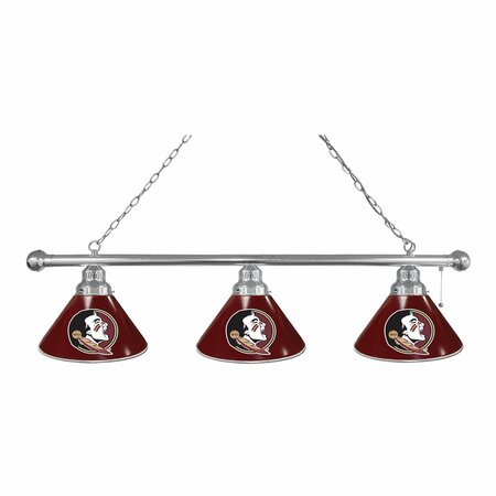 HOLLAND BAR STOOL CO Florida State (Head) 3 Shade Billiard Light, Chrome Fixture BL3CHFSU-HD